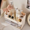 Household cosmetics storage box, desktop dressing table, compartment-organized makeup box, skin care products, lipstick, dust-proof storage rack Specification image